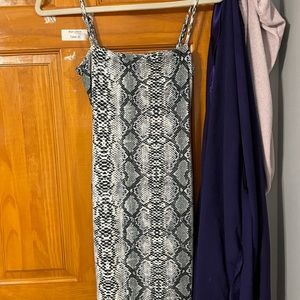 Tight snake skin dress